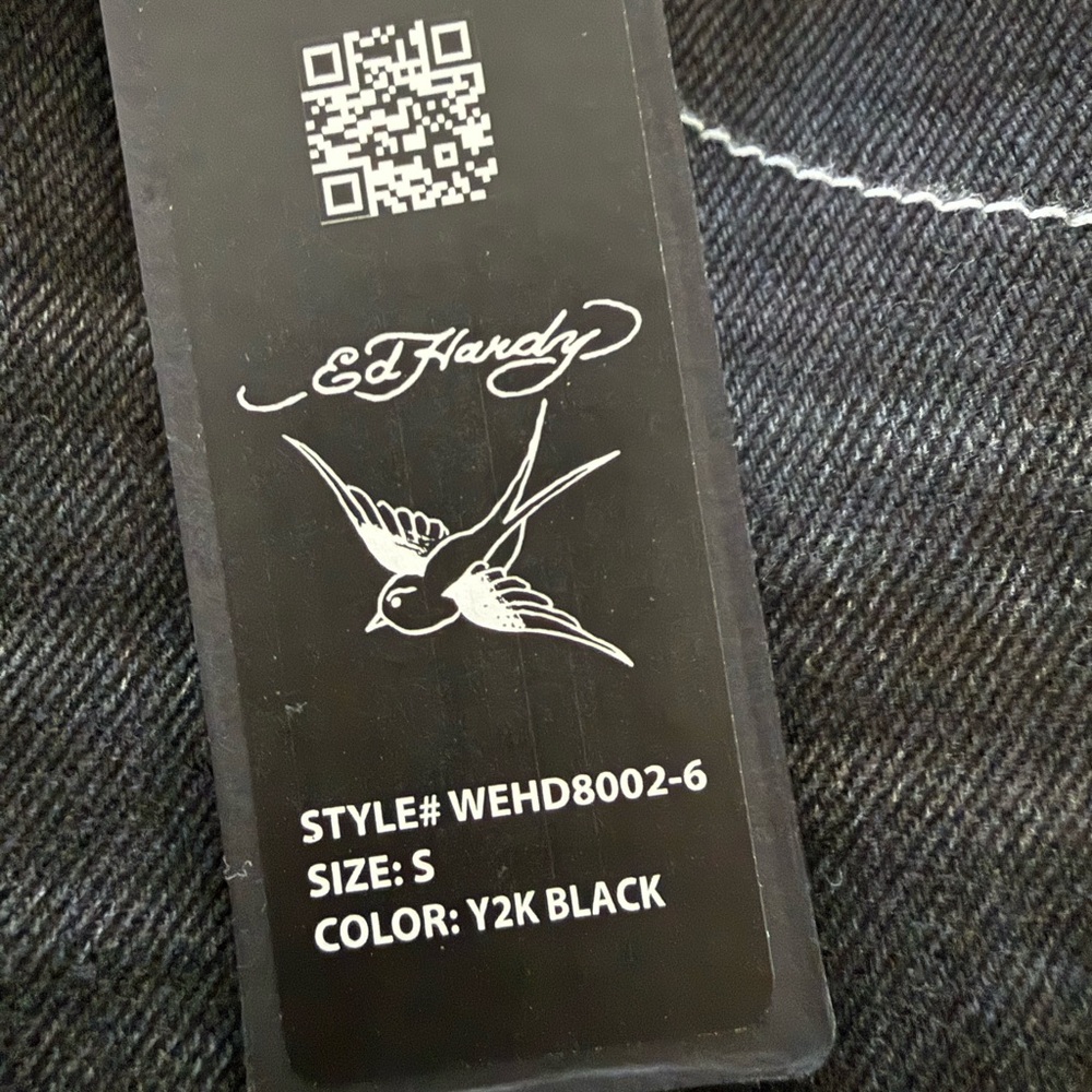 Ed Hardy Black Denim Shorts NEW DROP - Picture 3 of 4